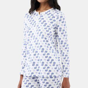 Roller Rabbit Moby Whale Print Pima Cotton Henley Pajamas